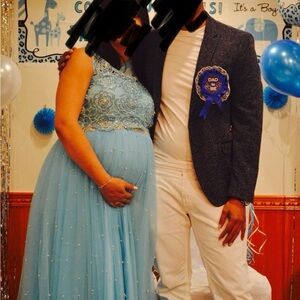 Elegant Blue Maxi Dress